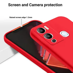 RUBBER Ochranný kryt pre Infinix Hot 12i červený