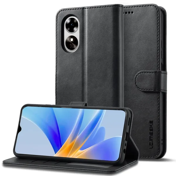 IMEEKE Peňaženkový obal pre Oppo A78 5G čierny