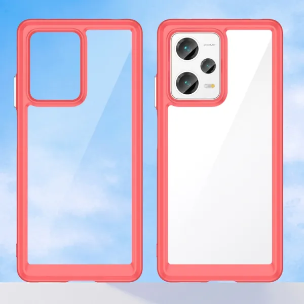 CRYSTAL Ochranný kryt pre Xiaomi Redmi Note 12 Pro+ 5G červený