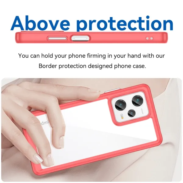CRYSTAL Ochranný kryt pre Xiaomi Redmi Note 12 Pro+ 5G červený