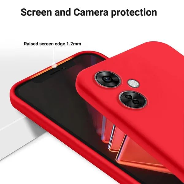 RUBBER Ochranný kryt pre OnePlus Nord CE 3 Lite 5G červený