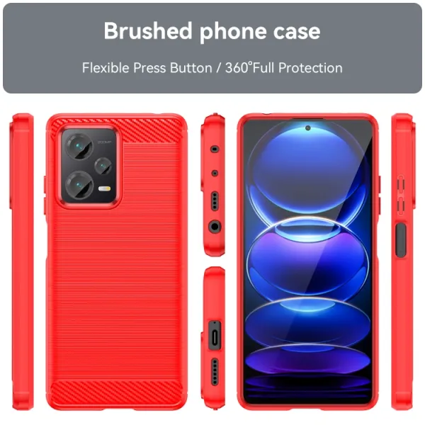 FLEXI TPU Kryt pre Xiaomi Redmi Note 12 Pro+ 5G červený