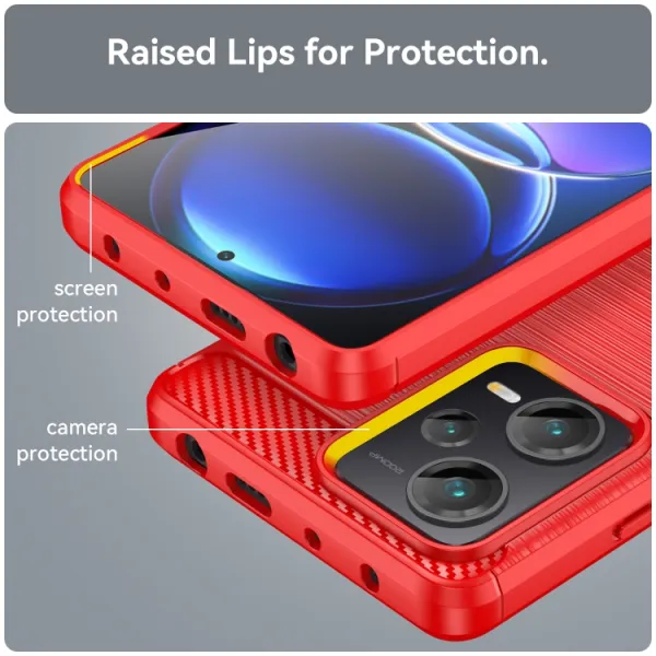 FLEXI TPU Kryt pre Xiaomi Redmi Note 12 Pro+ 5G červený