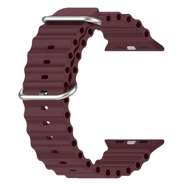 OCEAN Remienok pre Apple Watch Ultra 1 / 2 / 3 (49mm) / 9 / 8 / 7 (45mm) / 6 / SE / 5 / 4 (44mm) / 3 / 2 / 1 (42mm) bordový