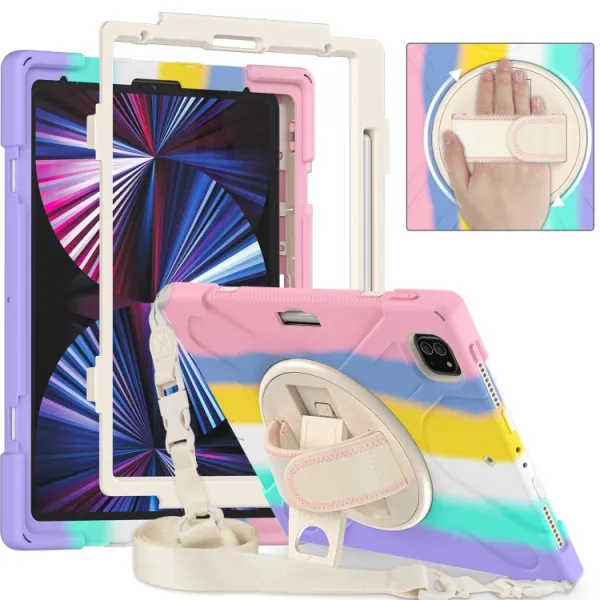 SOLID Odolný kryt pre Apple iPad Pro 12.9 2022 / 2021 RAINBOW