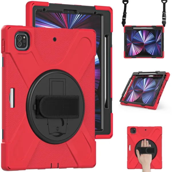 SOLID Odolný kryt pre Apple iPad Pro 12.9 2022 / 2021 červený