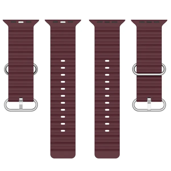 OCEAN Remienok pre Apple Watch Ultra 1 / 2 / 3 (49mm) / 9 / 8 / 7 (45mm) / 6 / SE / 5 / 4 (44mm) / 3 / 2 / 1 (42mm) bordový