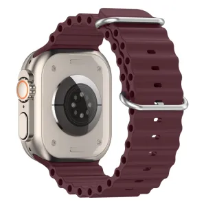 OCEAN Remienok pre Apple Watch Ultra 1 / 2 / 3 (49mm) / 9 / 8 / 7 (45mm) / 6 / SE / 5 / 4 (44mm) / 3 / 2 / 1 (42mm) bordový