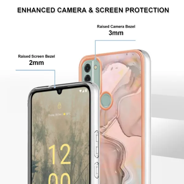 IMD MARBLE Ochranný kryt Nokia C31 ROSE GOLD