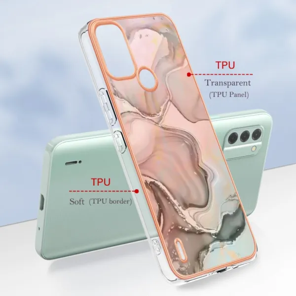 IMD MARBLE Ochranný kryt Nokia C31 ROSE GOLD