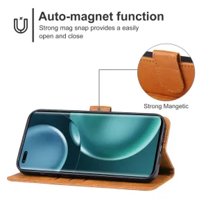 SMOOTH Peňaženkové puzdro Honor Magic5 Pro 5G hnedé