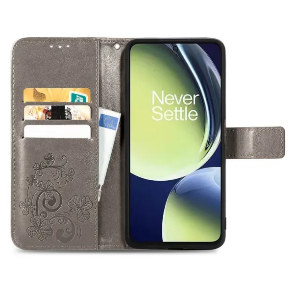 ART FLOWERS Peňaženkový kryt OnePlus Nord CE 3 Lite 5G šedý