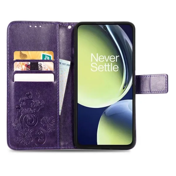 ART FLOWERS Peňaženkový kryt OnePlus Nord CE 3 Lite 5G fialový