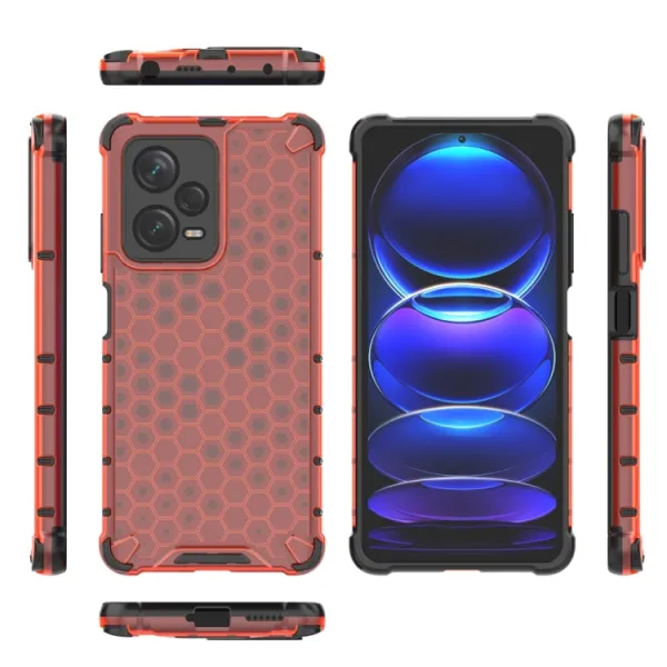 HONEYCOMB Ochranný kryt Xiaomi Redmi Note 12 Pro+ 5G červený