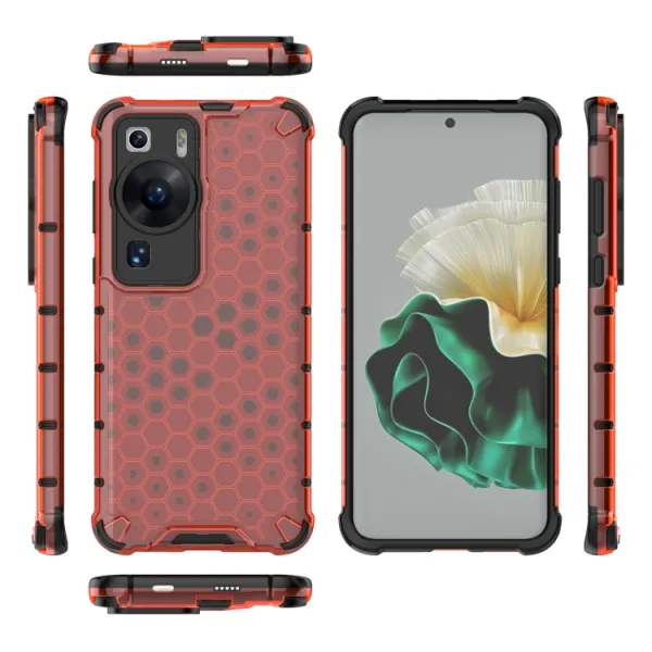 HONEYCOMB Ochranný kryt Huawei P60 Pro červený