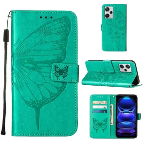 ART BUTTERFLY Peňaženkový kryt Xiaomi Redmi Note 12 Pro+ 5G zelený