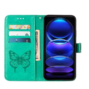 ART BUTTERFLY Peňaženkový kryt Xiaomi Redmi Note 12 Pro+ 5G zelený