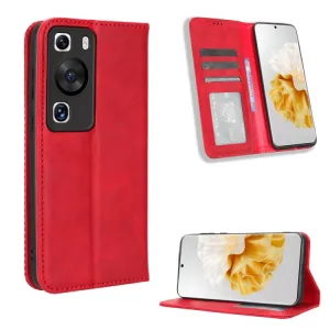 BUSINESS Peňaženkový kryt pre Huawei P60 Pro červený