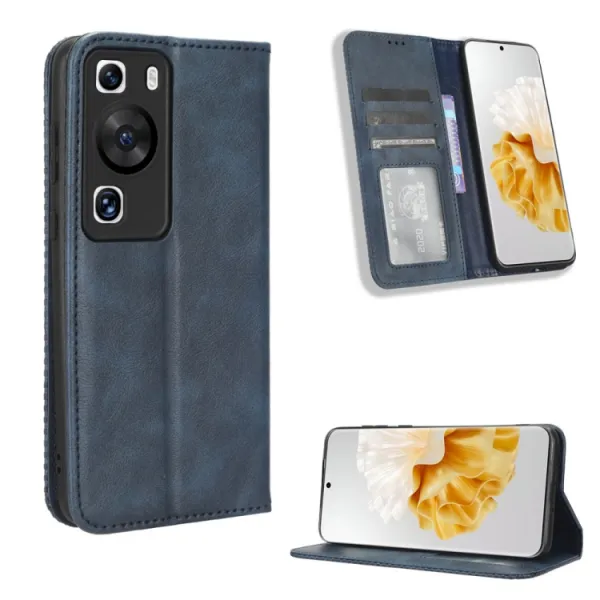 BUSINESS Peňaženkový kryt pre Huawei P60 Pro modrý