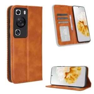 BUSINESS Peňaženkový kryt pre Huawei P60 Pro hnedý