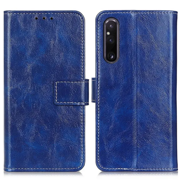 RETRO Peňaženkový obal Sony Xperia 1 V modrý