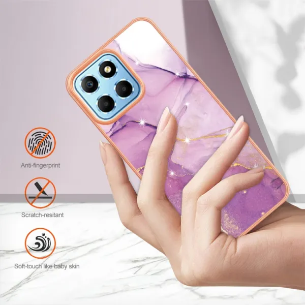 IMD MARBLE Ochranný kryt Honor X6 / X8 5G PURPLE