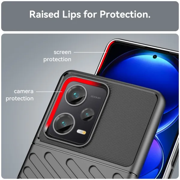 THUNDER Ochranný kryt Xiaomi Redmi Note 12 Pro+ 5G čierny