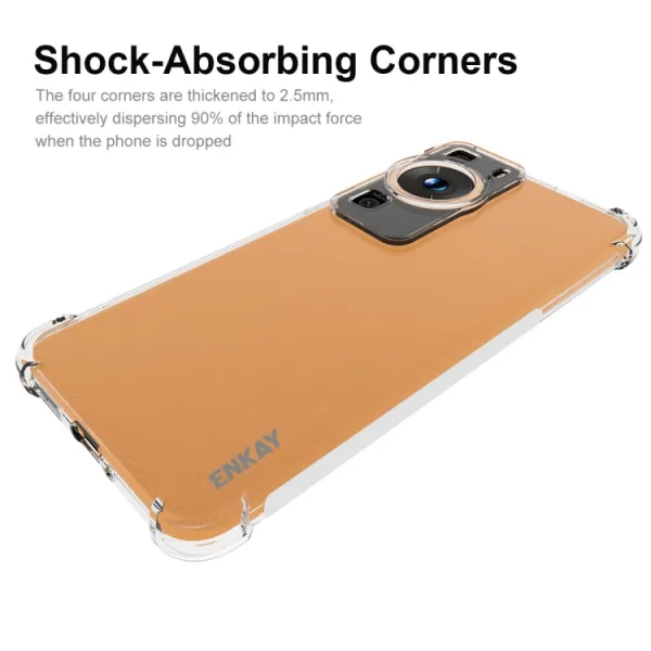 ENKAY AIRBAG Extra odolný kryt Huawei P60 Pro priehľadný