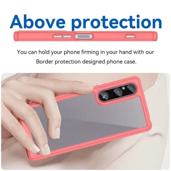 CRYSTAL Ochranný kryt pre Sony Xperia 1 V červený