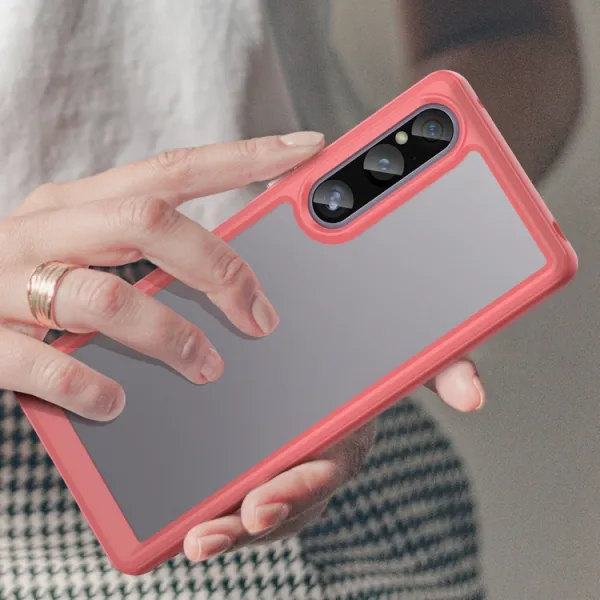 CRYSTAL Ochranný kryt pre Sony Xperia 1 V červený