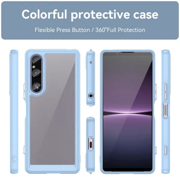 CRYSTAL Ochranný kryt pre Sony Xperia 1 V modrý