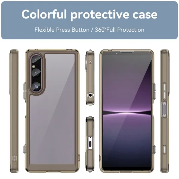 CRYSTAL Ochranný kryt pre Sony Xperia 1 V šedý