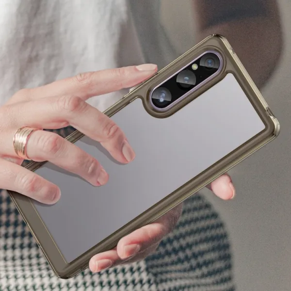 CRYSTAL Ochranný kryt pre Sony Xperia 1 V šedý