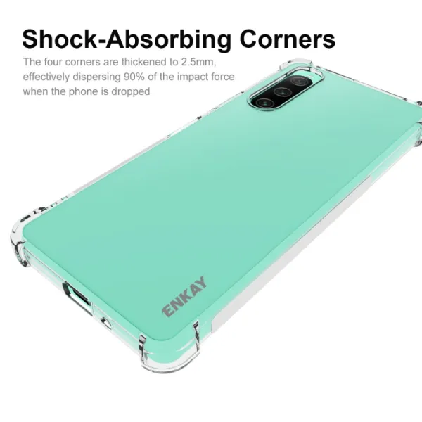 ENKAY AIRBAG Extra odolný kryt Sony Xperia 10 V priehľadný