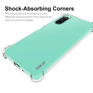 ENKAY AIRBAG Extra odolný kryt Sony Xperia 10 V priehľadný