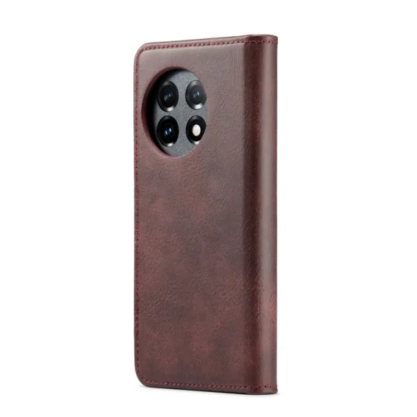 DG.MING Peňaženkový obal 2v1 OnePlus 11 5G červený