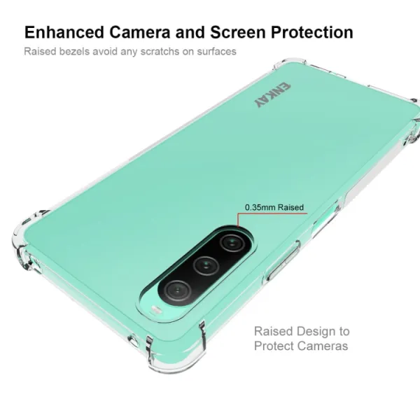 ENKAY AIRBAG Extra odolný kryt Sony Xperia 10 V priehľadný
