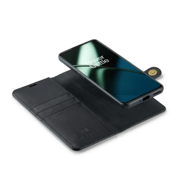 DG.MING Peňaženkový obal 2v1 OnePlus 11 5G čierny