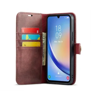 DG.MING Peňaženkový obal 2v1 Samsung Galaxy A34 5G červený