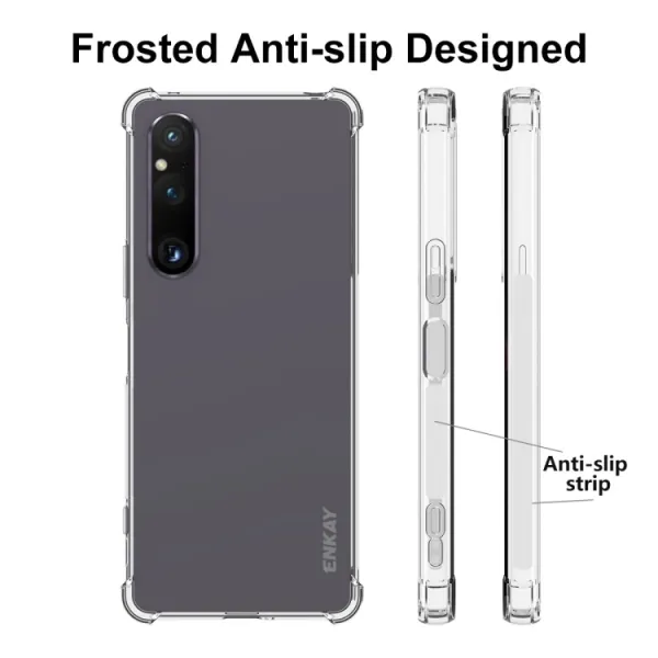 ENKAY AIRBAG Extra odolný kryt Sony Xperia 1 V priehľadný