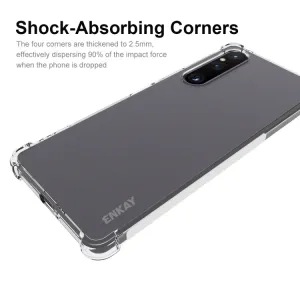 ENKAY AIRBAG Extra odolný kryt Sony Xperia 1 V priehľadný
