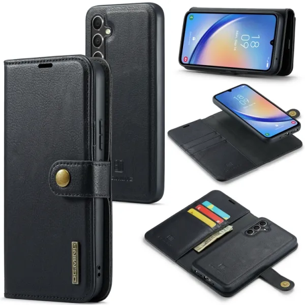 DG.MING Peňaženkový obal 2v1 Samsung Galaxy A34 5G čierny