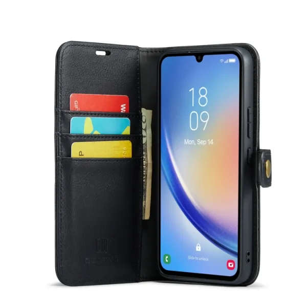 DG.MING Peňaženkový obal 2v1 Samsung Galaxy A34 5G čierny