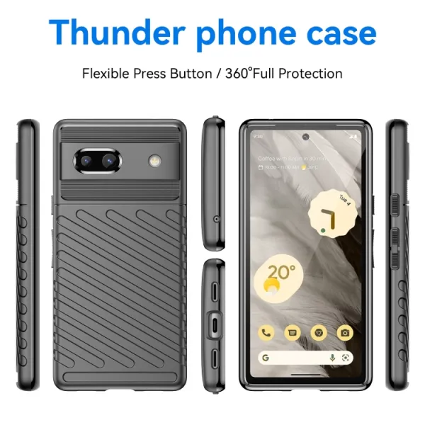 THUNDER Ochranný kryt Google Pixel 7a čierny
