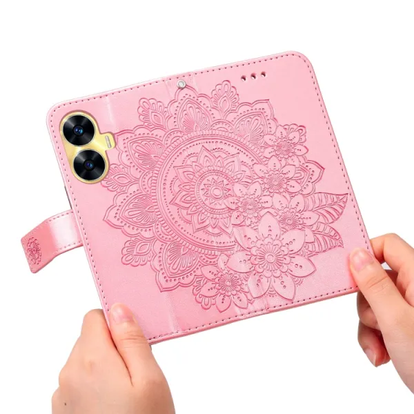 ART MANDALA Peňaženkové puzdro Realme C55 ružové