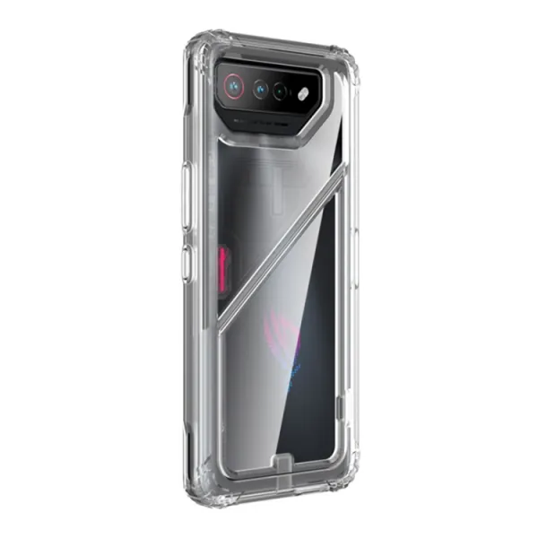 TEO Pevný ochranný obal so stojanom Asus ROG Phone 7 / ROG Phone 7 Ultimate priehľadný
