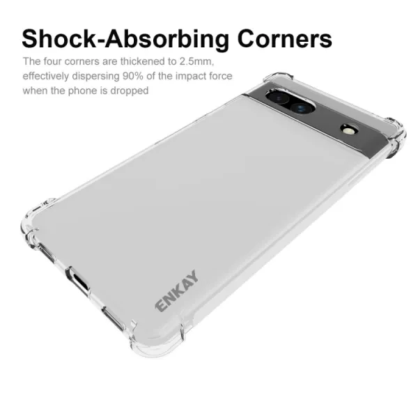 ENKAY AIRBAG Extra odolný kryt Google Pixel 7a priehľadný
