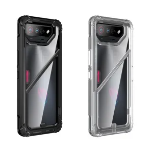 TEO Pevný ochranný obal so stojanom Asus ROG Phone 7 / ROG Phone 7 Ultimate priehľadný