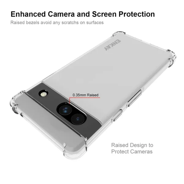 ENKAY AIRBAG Extra odolný kryt Google Pixel 7a priehľadný