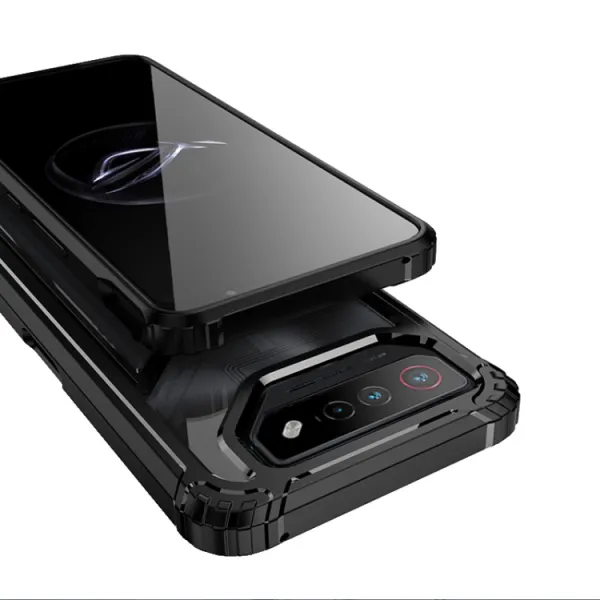 TEO Pevný ochranný obal so stojanom Asus ROG Phone 7 / ROG Phone 7 Ultimate priehľadný